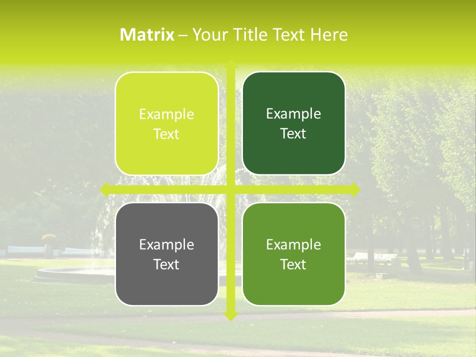 Fountains In Park In Saint-Petersburg, Russia PowerPoint Template