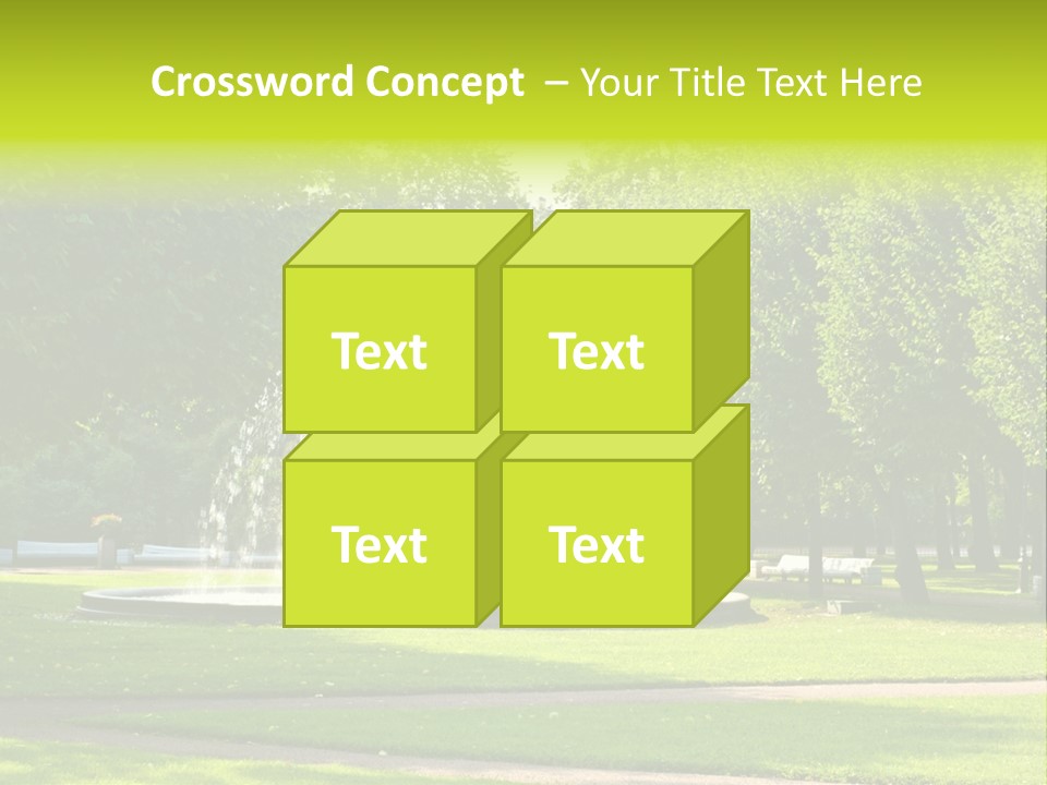 Fountains In Park In Saint-Petersburg, Russia PowerPoint Template