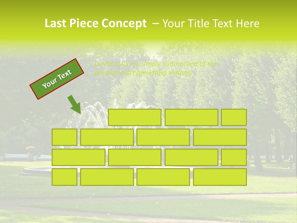 Fountains In Park In Saint-Petersburg, Russia PowerPoint Template