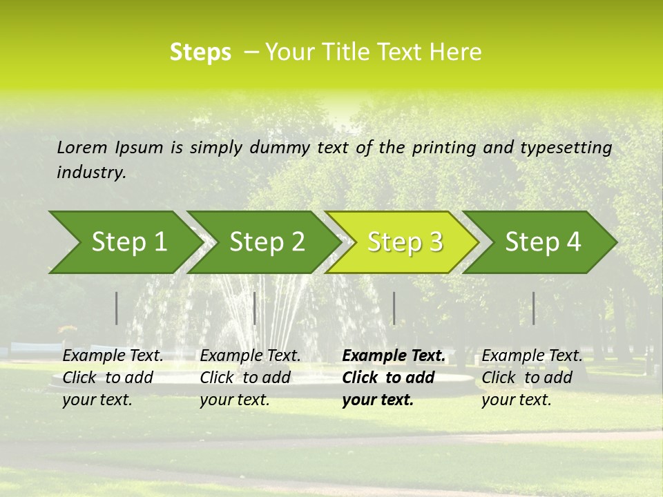 Fountains In Park In Saint-Petersburg, Russia PowerPoint Template