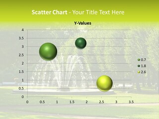 Fountains In Park In Saint-Petersburg, Russia PowerPoint Template