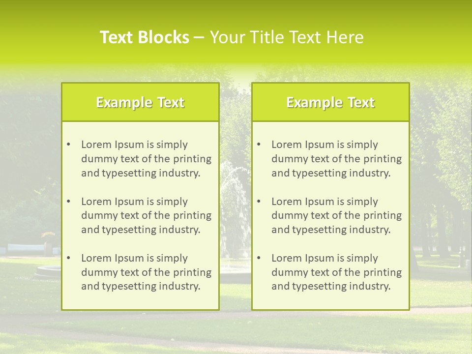 Fountains In Park In Saint-Petersburg, Russia PowerPoint Template