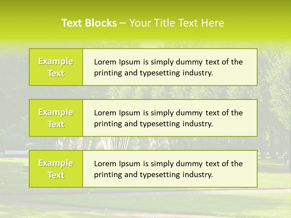 Fountains In Park In Saint-Petersburg, Russia PowerPoint Template