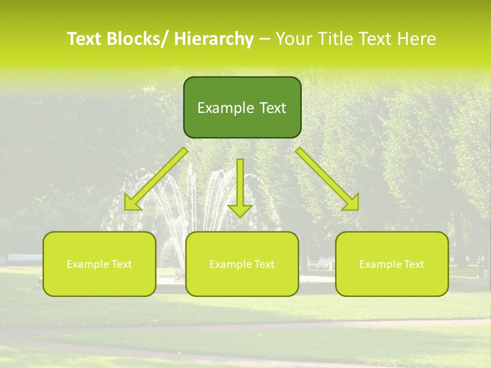 Fountains In Park In Saint-Petersburg, Russia PowerPoint Template