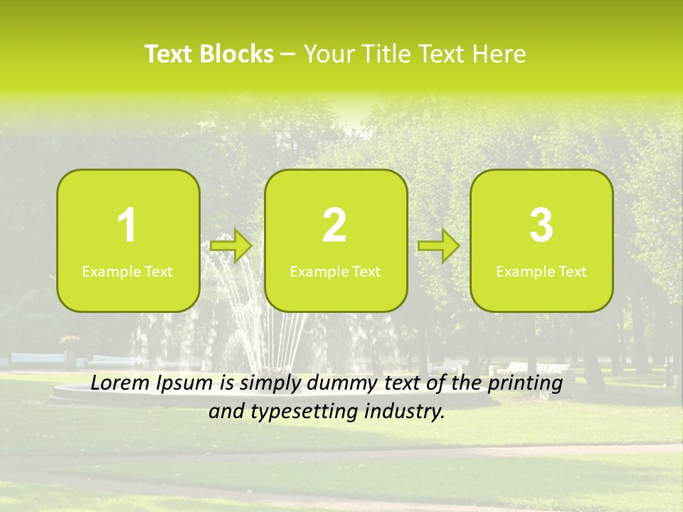 Fountains In Park In Saint-Petersburg, Russia PowerPoint Template