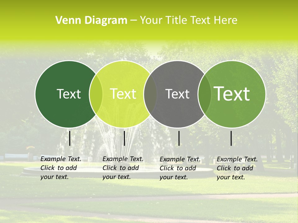 Fountains In Park In Saint-Petersburg, Russia PowerPoint Template