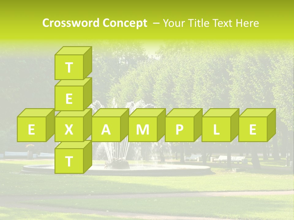 Fountains In Park In Saint-Petersburg, Russia PowerPoint Template