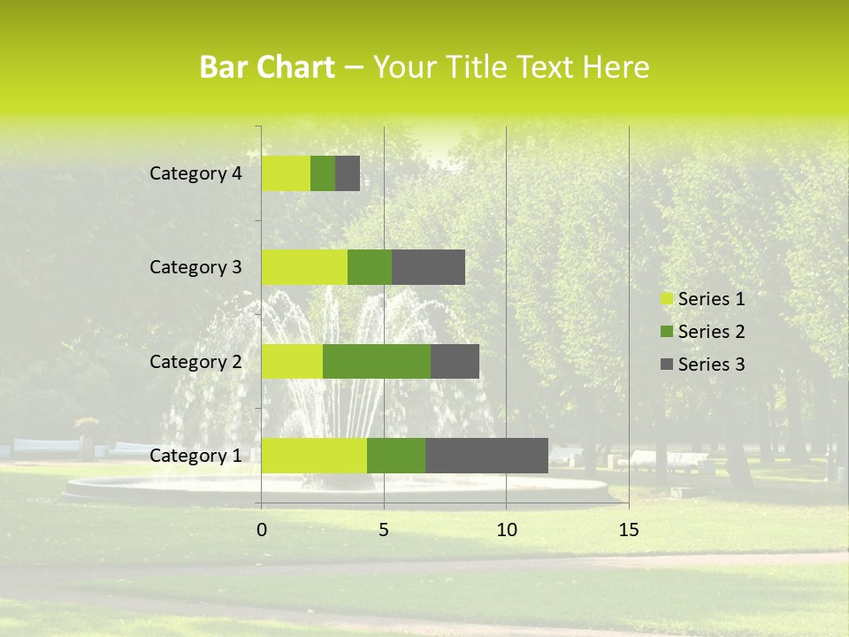 Fountains In Park In Saint-Petersburg, Russia PowerPoint Template