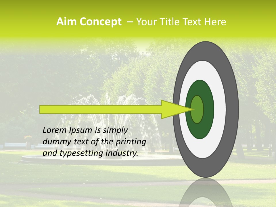 Fountains In Park In Saint-Petersburg, Russia PowerPoint Template