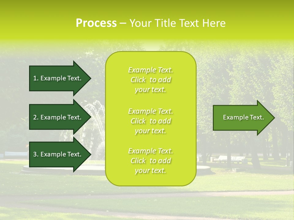 Fountains In Park In Saint-Petersburg, Russia PowerPoint Template