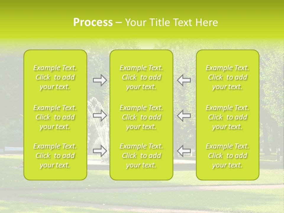 Fountains In Park In Saint-Petersburg, Russia PowerPoint Template