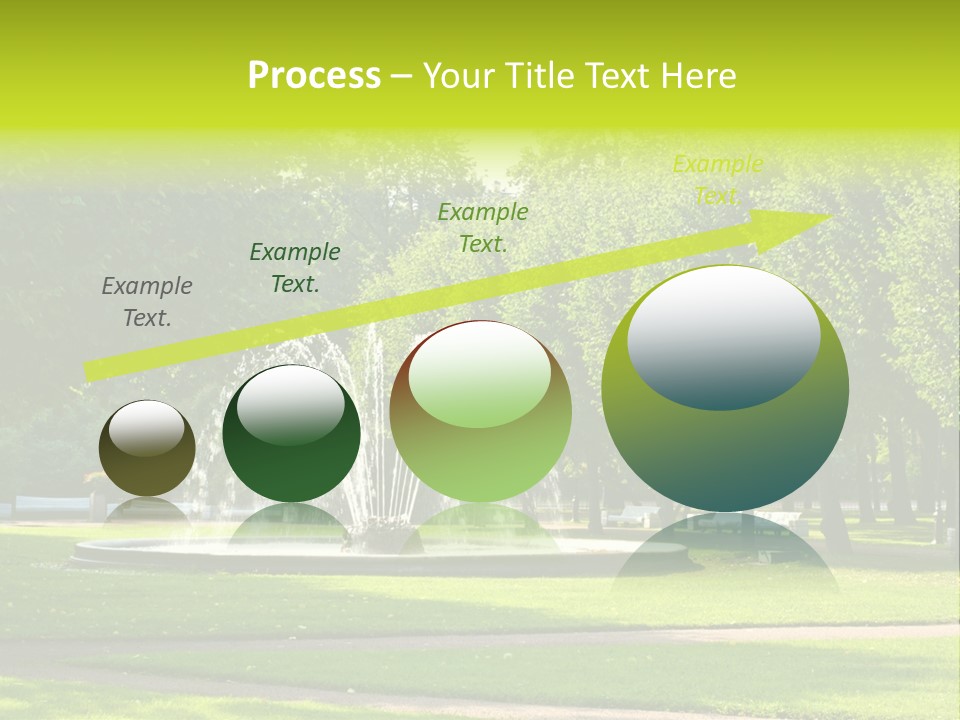 Fountains In Park In Saint-Petersburg, Russia PowerPoint Template