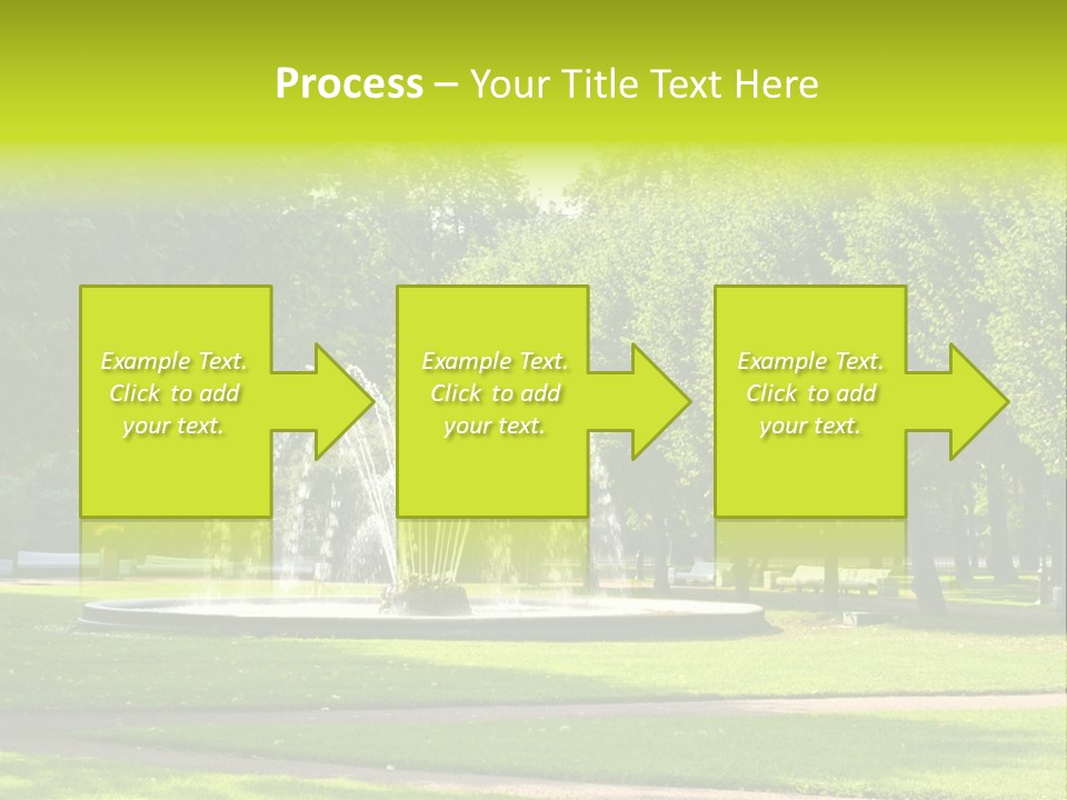 Fountains In Park In Saint-Petersburg, Russia PowerPoint Template