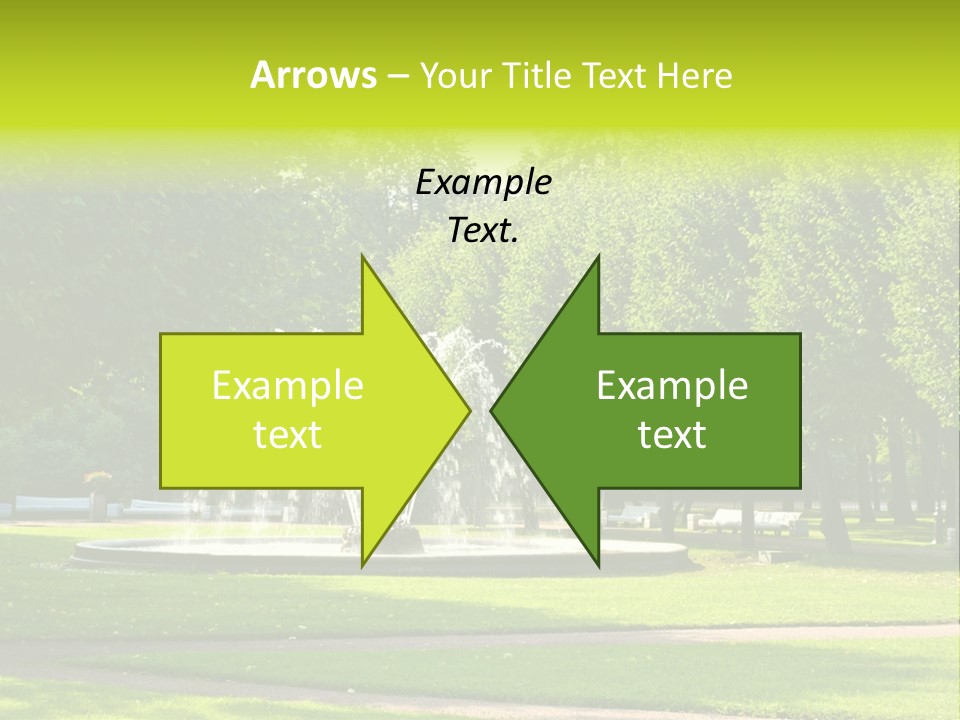 Fountains In Park In Saint-Petersburg, Russia PowerPoint Template