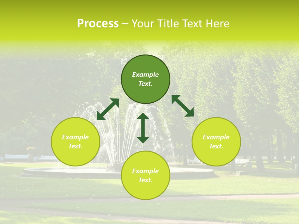 Fountains In Park In Saint-Petersburg, Russia PowerPoint Template