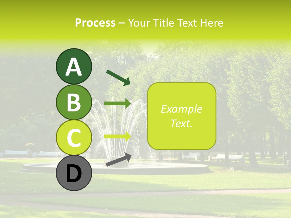 Fountains In Park In Saint-Petersburg, Russia PowerPoint Template