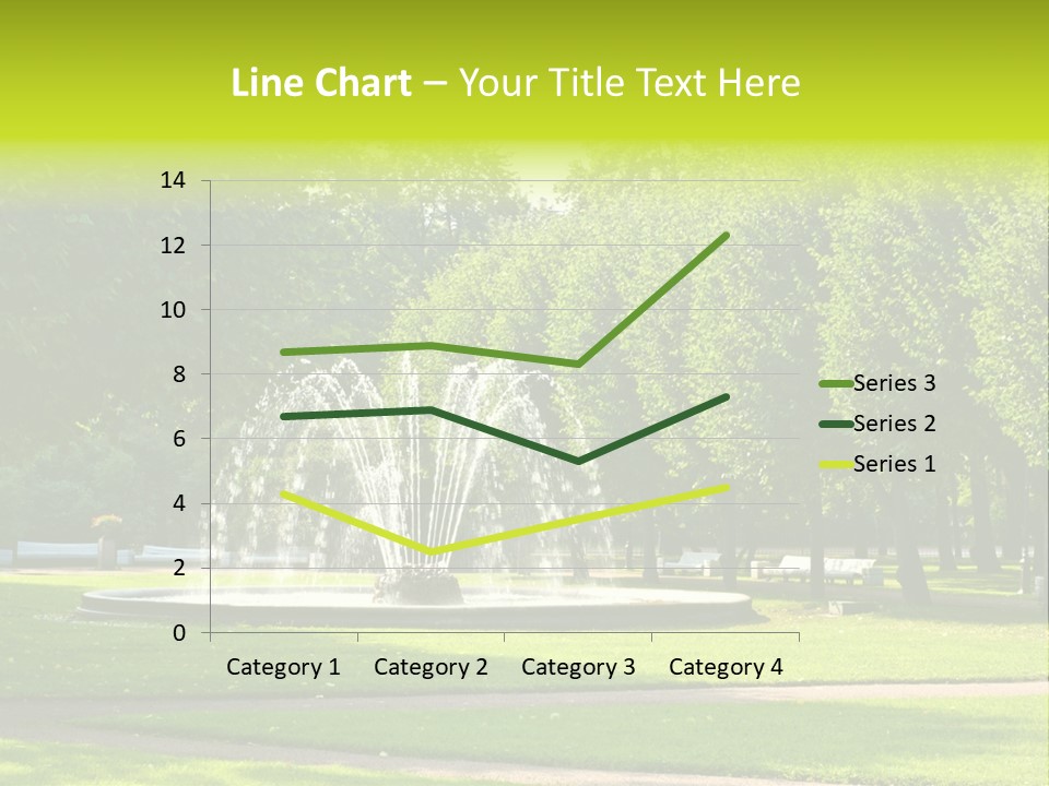 Fountains In Park In Saint-Petersburg, Russia PowerPoint Template