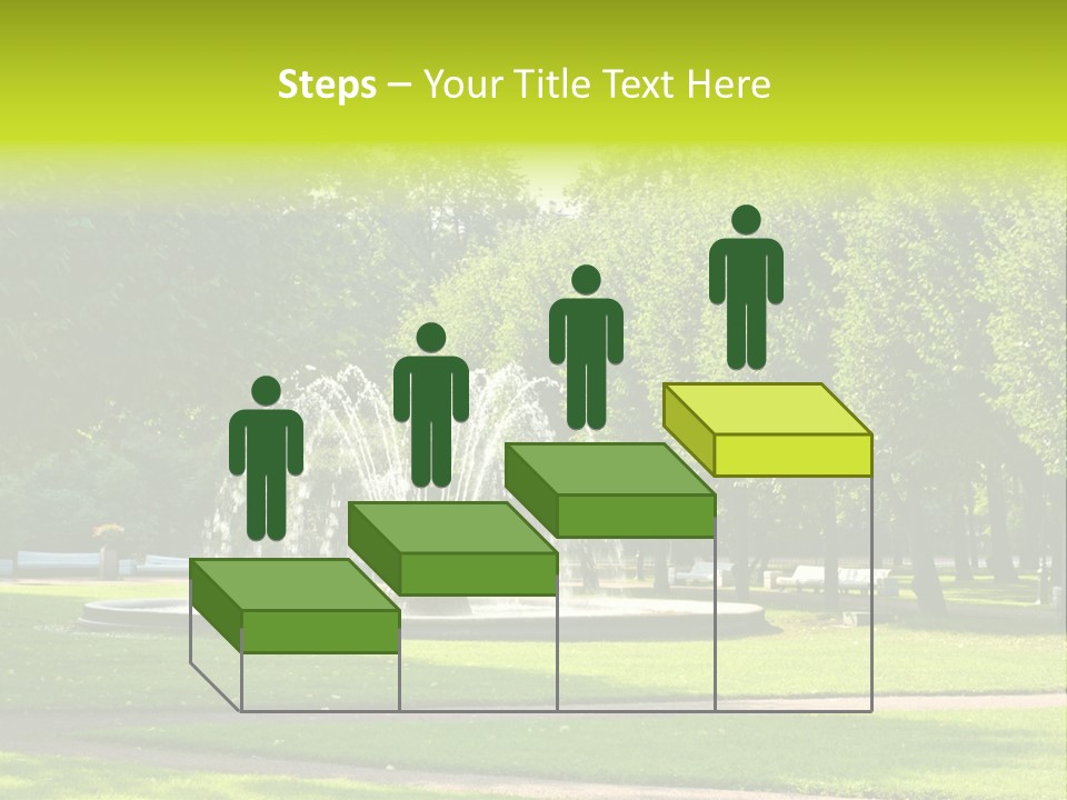 Fountains In Park In Saint-Petersburg, Russia PowerPoint Template