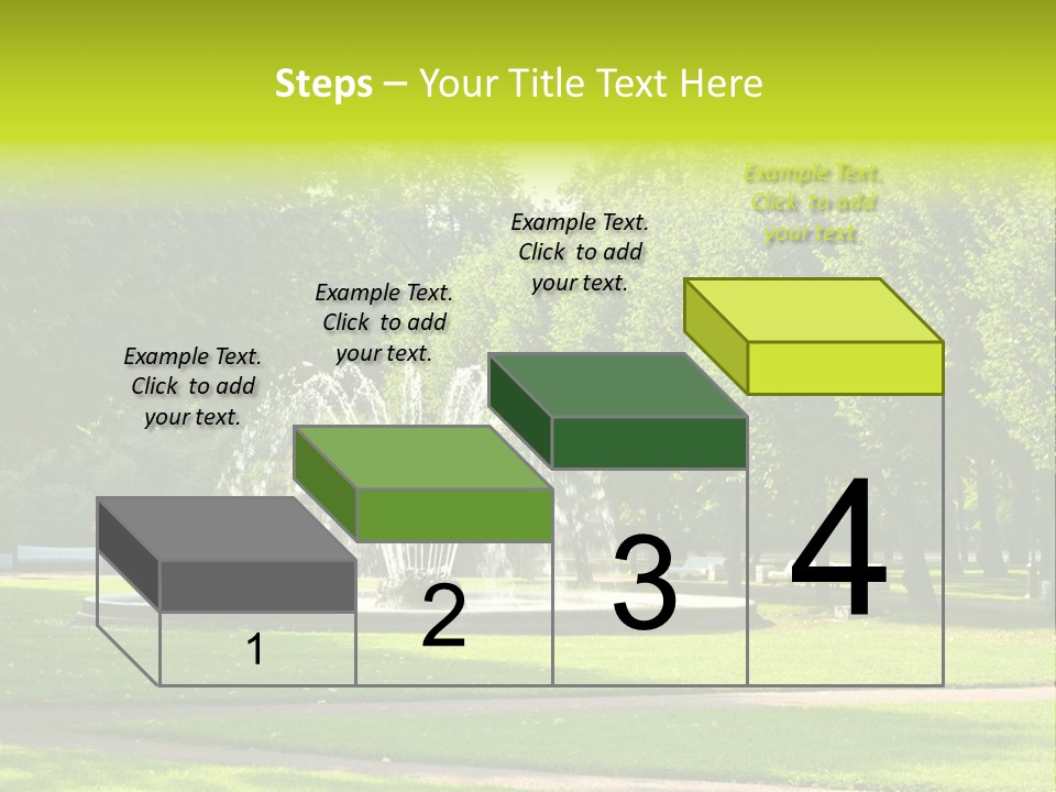 Fountains In Park In Saint-Petersburg, Russia PowerPoint Template