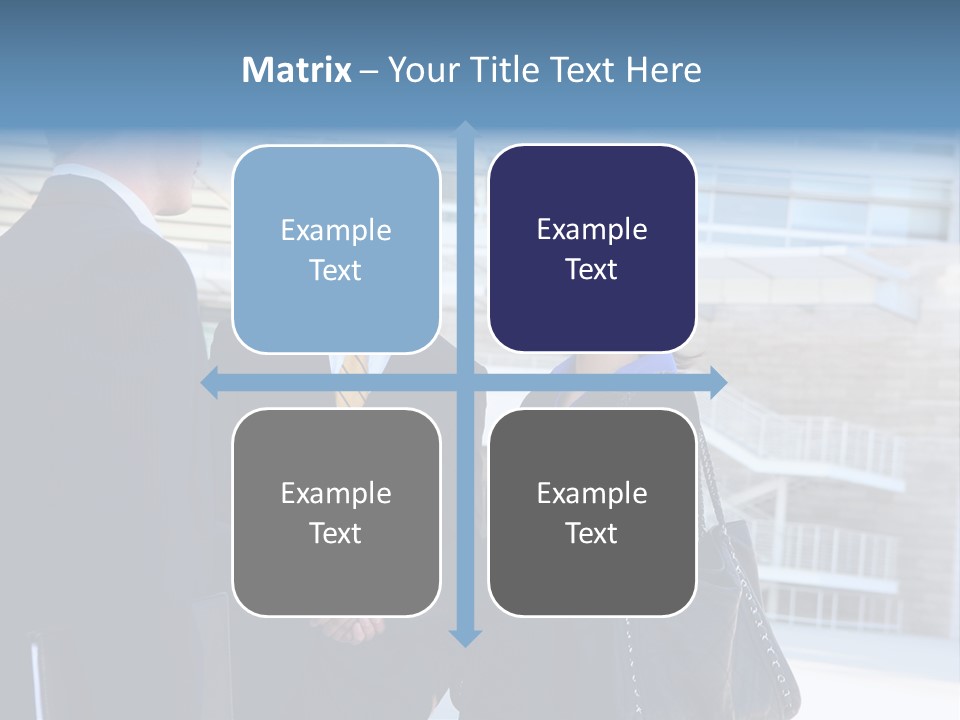 A Business Man And Woman Team At Office Shaking Hands PowerPoint Template