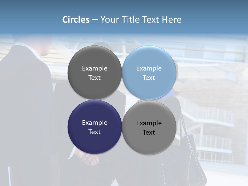 A Business Man And Woman Team At Office Shaking Hands PowerPoint Template