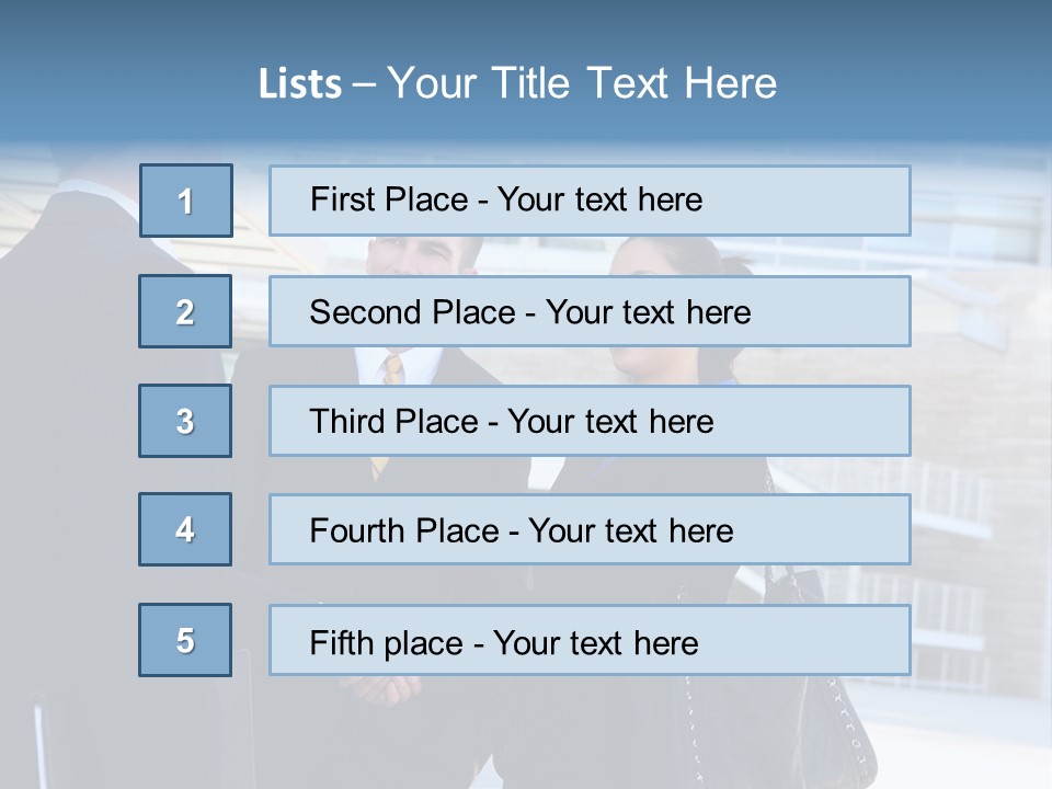 A Business Man And Woman Team At Office Shaking Hands PowerPoint Template