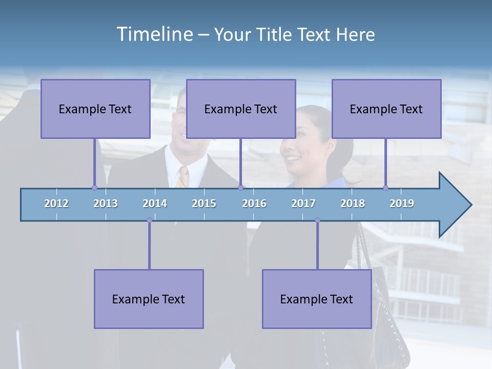 A Business Man And Woman Team At Office Shaking Hands PowerPoint Template