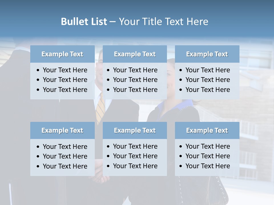 A Business Man And Woman Team At Office Shaking Hands PowerPoint Template