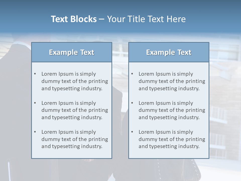 A Business Man And Woman Team At Office Shaking Hands PowerPoint Template