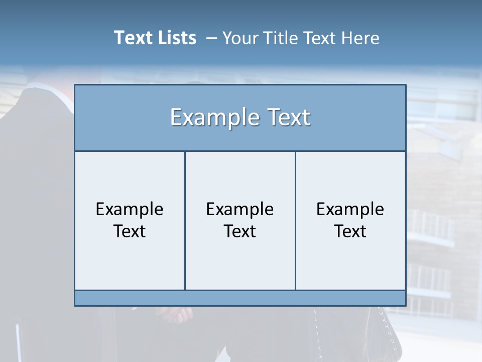 A Business Man And Woman Team At Office Shaking Hands PowerPoint Template