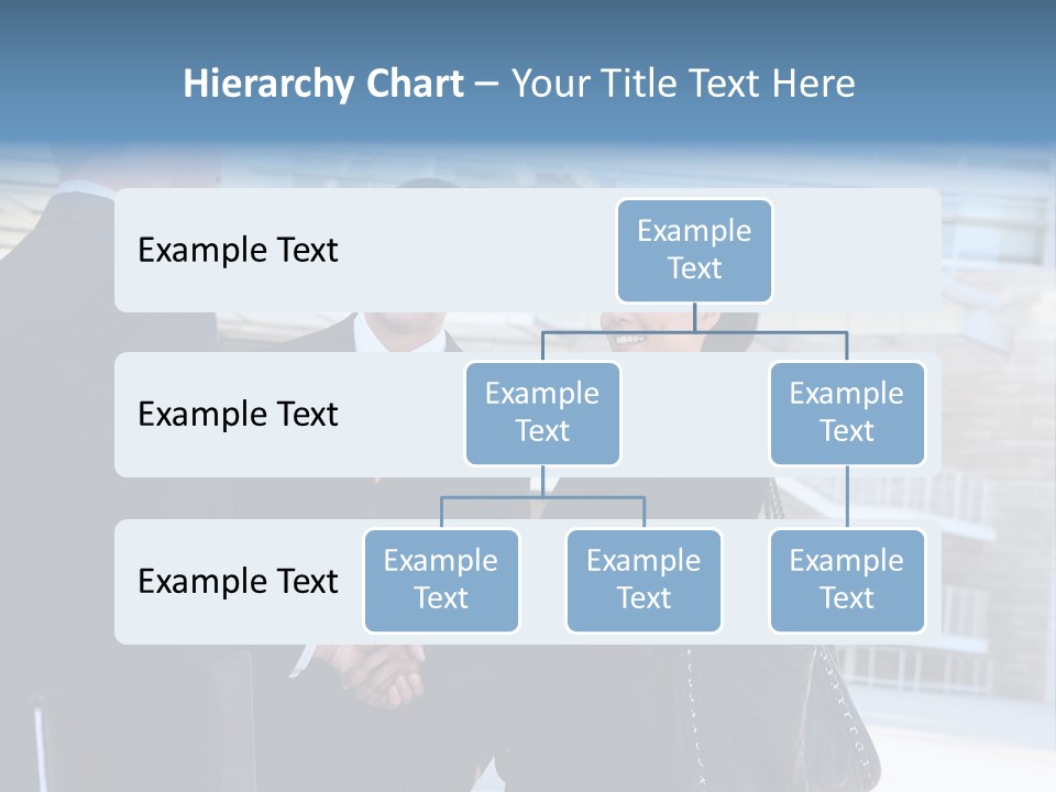 A Business Man And Woman Team At Office Shaking Hands PowerPoint Template