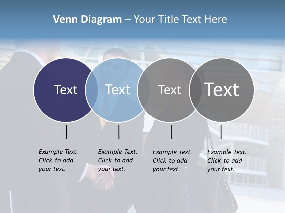 A Business Man And Woman Team At Office Shaking Hands PowerPoint Template