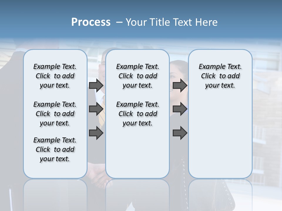 A Business Man And Woman Team At Office Shaking Hands PowerPoint Template