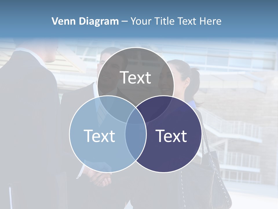 A Business Man And Woman Team At Office Shaking Hands PowerPoint Template