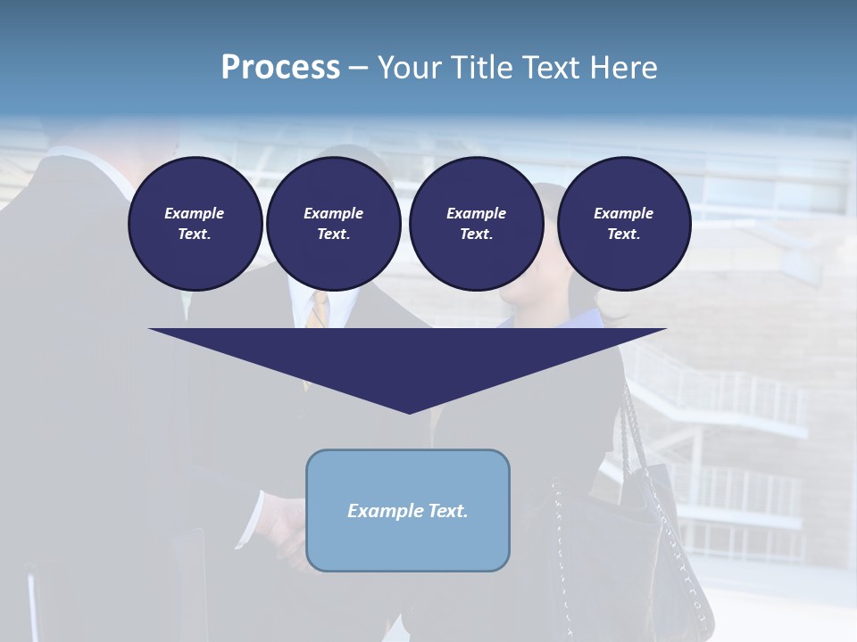 A Business Man And Woman Team At Office Shaking Hands PowerPoint Template