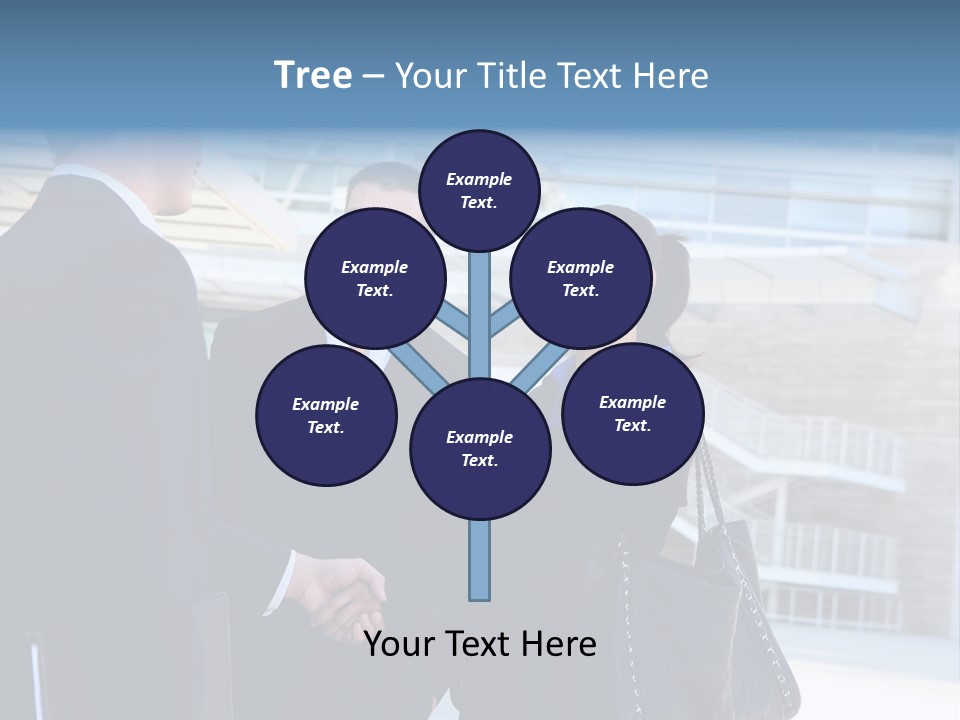 A Business Man And Woman Team At Office Shaking Hands PowerPoint Template