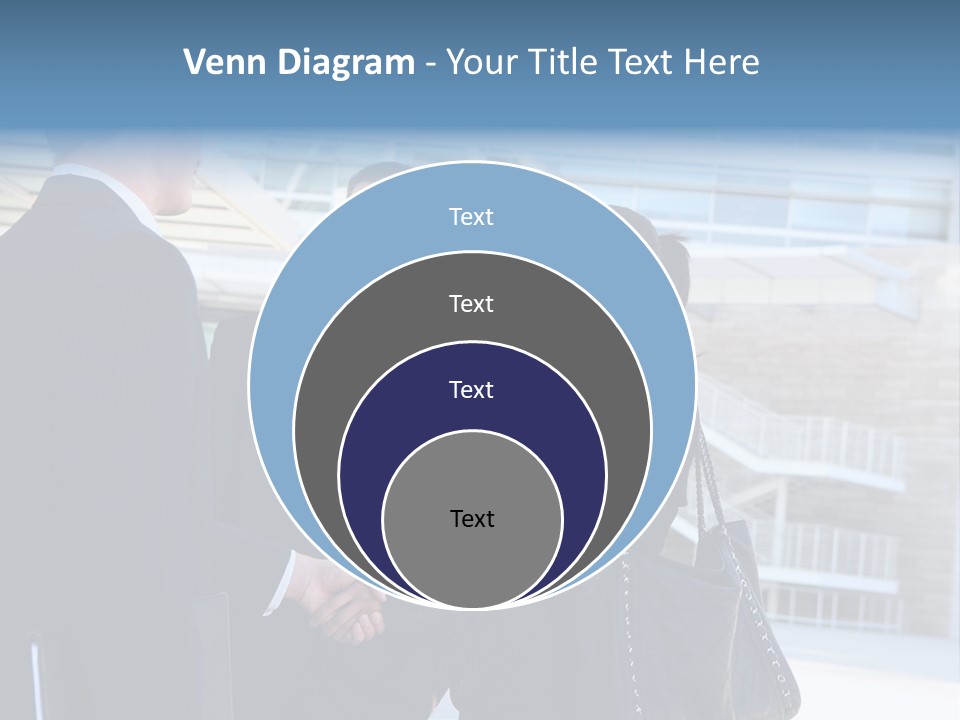 A Business Man And Woman Team At Office Shaking Hands PowerPoint Template