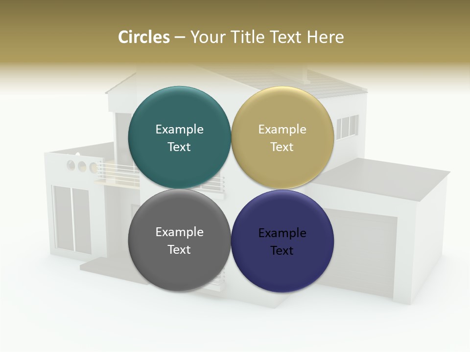 House Isolated On White PowerPoint Template