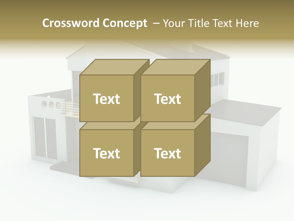 House Isolated On White PowerPoint Template