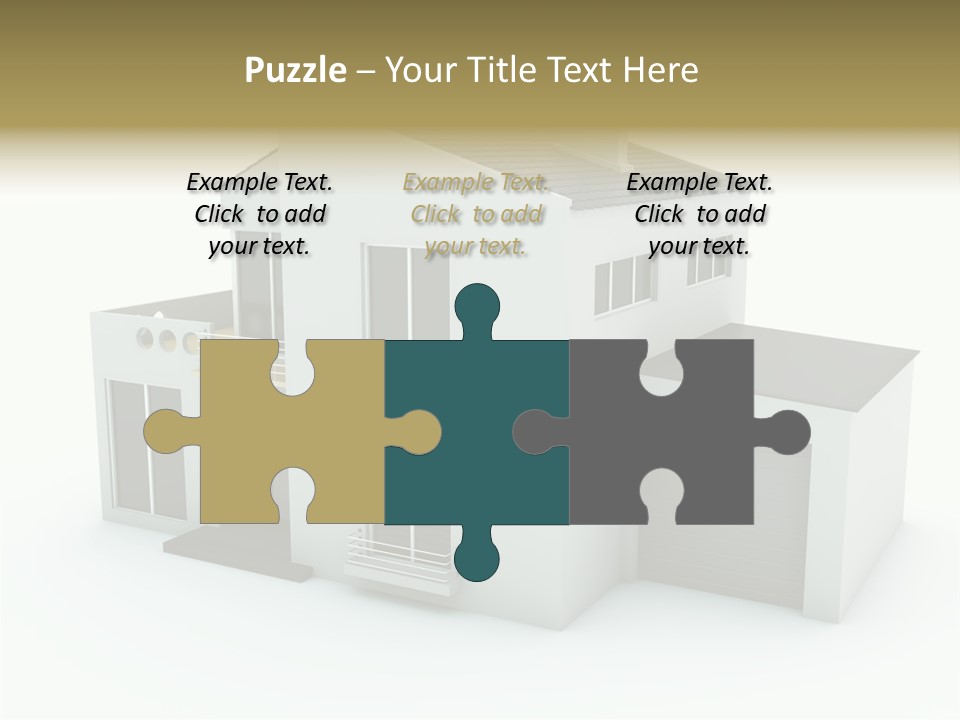 House Isolated On White PowerPoint Template