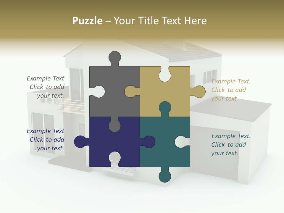 House Isolated On White PowerPoint Template