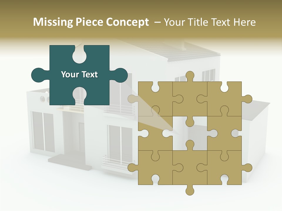 House Isolated On White PowerPoint Template