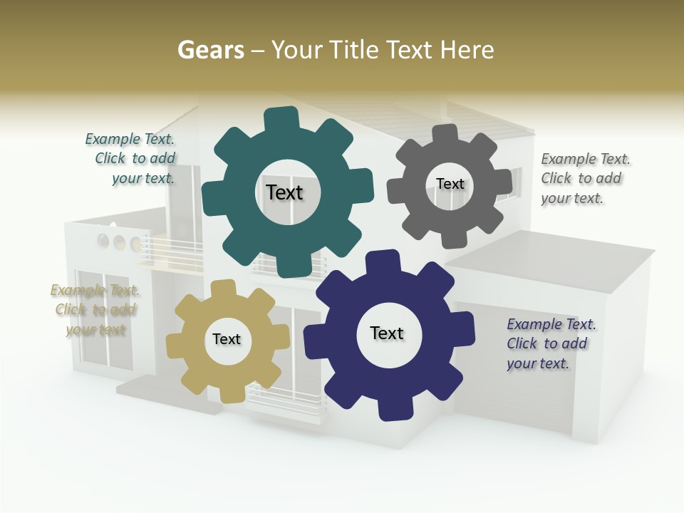 House Isolated On White PowerPoint Template