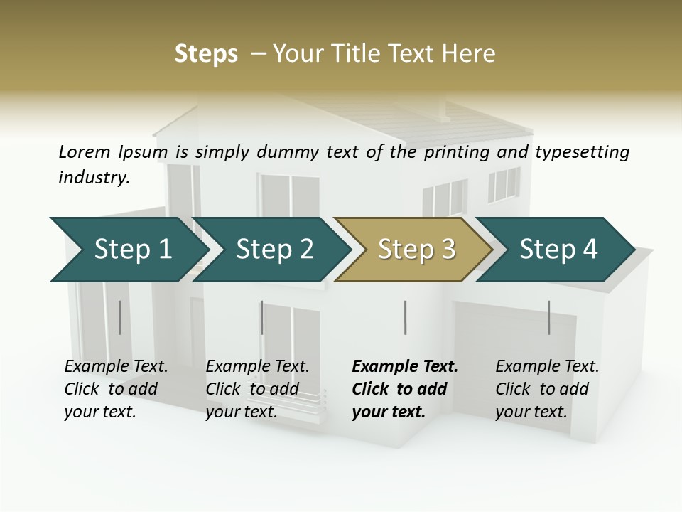 House Isolated On White PowerPoint Template
