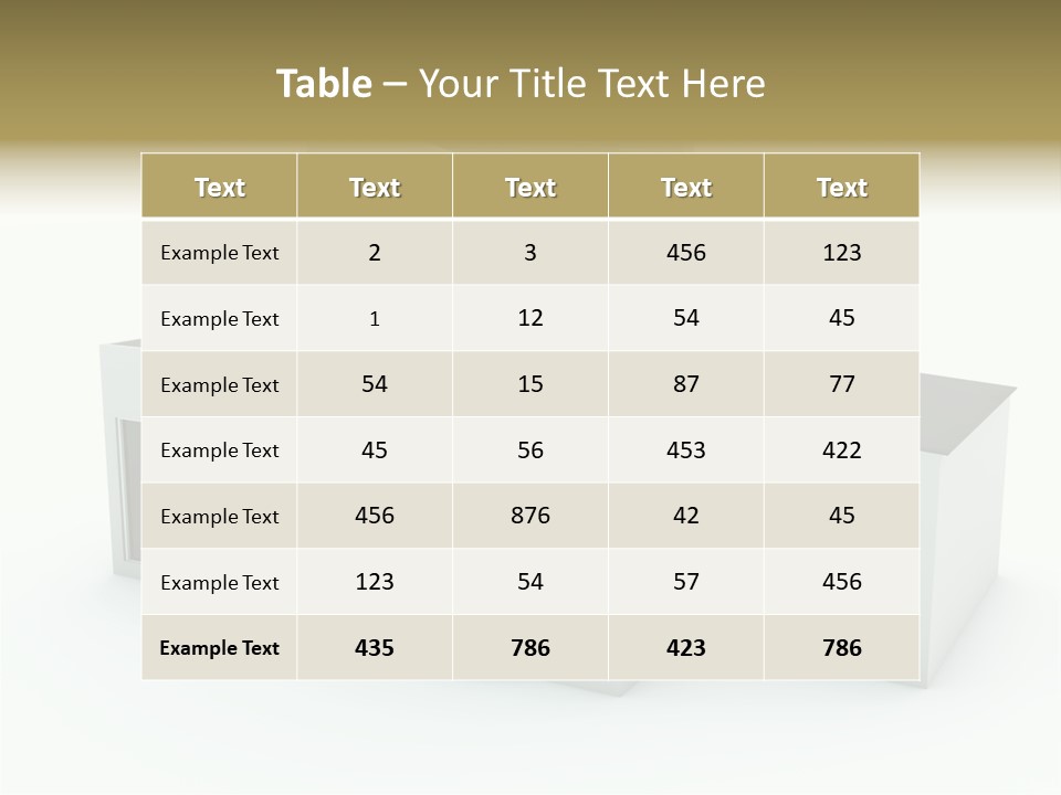 House Isolated On White PowerPoint Template