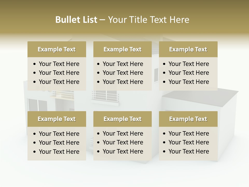 House Isolated On White PowerPoint Template