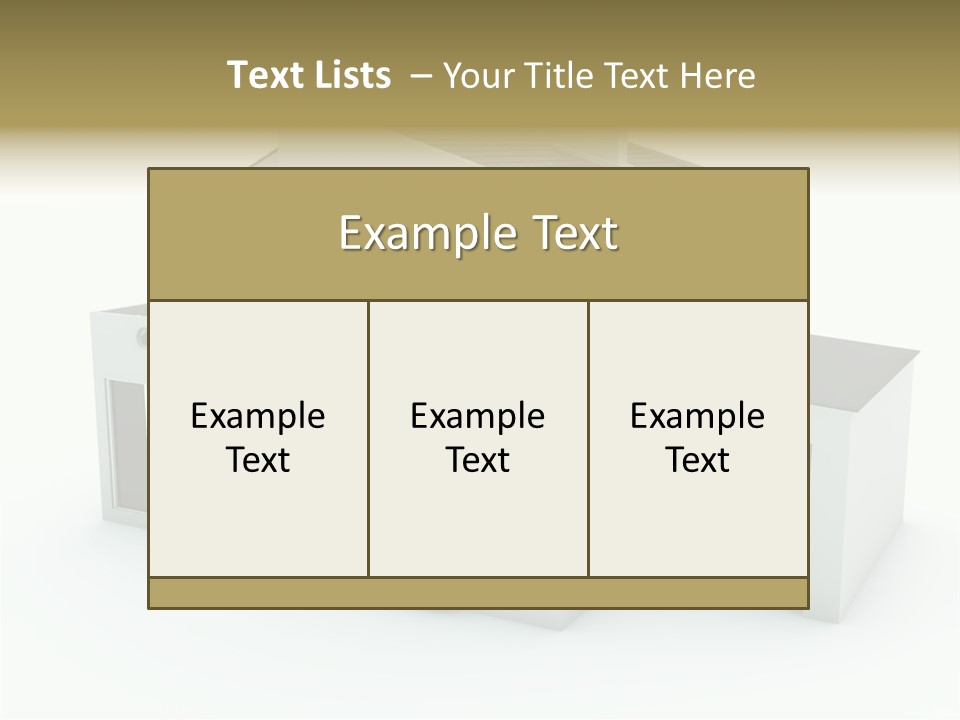House Isolated On White PowerPoint Template