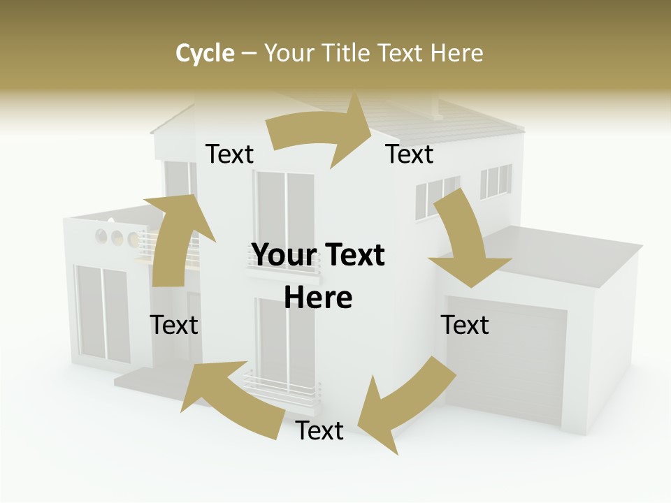 House Isolated On White PowerPoint Template