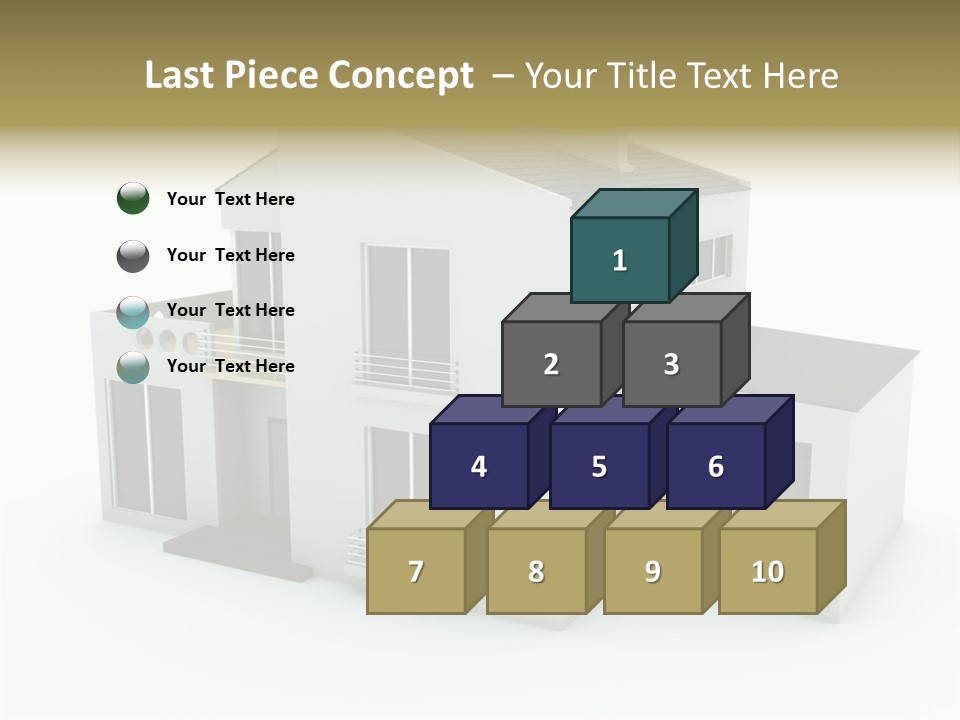 House Isolated On White PowerPoint Template