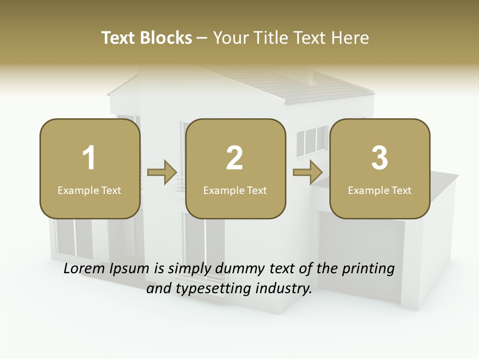 House Isolated On White PowerPoint Template